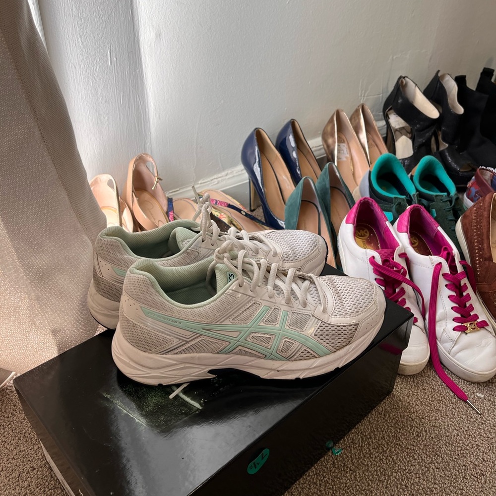 Asics white sneakers